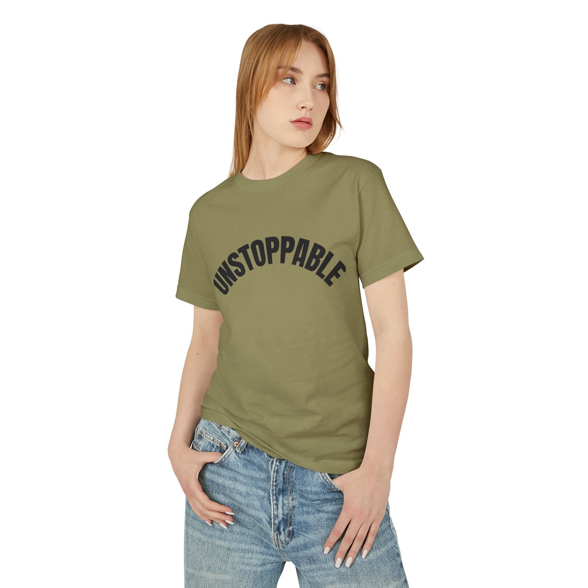 Unstoppable Garment-Dyed Heavyweight Tee, Motivational T-Shirt, Casual Wear, Gift for Him/Her, Positive Affirmation Shirt